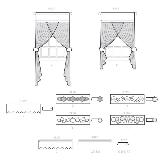 Simplicity Sewing Pattern 9359 Seasonal Window Décor from Jaycotts Sewing Supplies