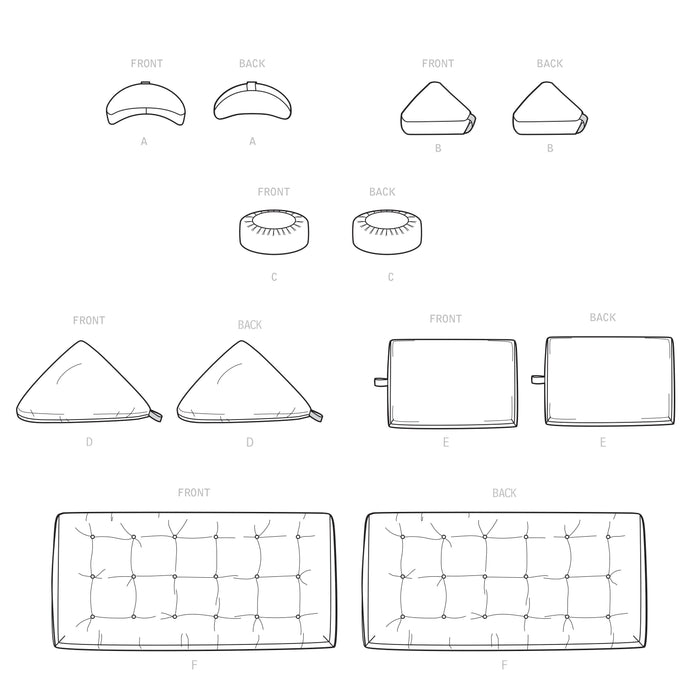 Simplicity Sewing Pattern 9364 Meditation Cushions from Jaycotts Sewing Supplies