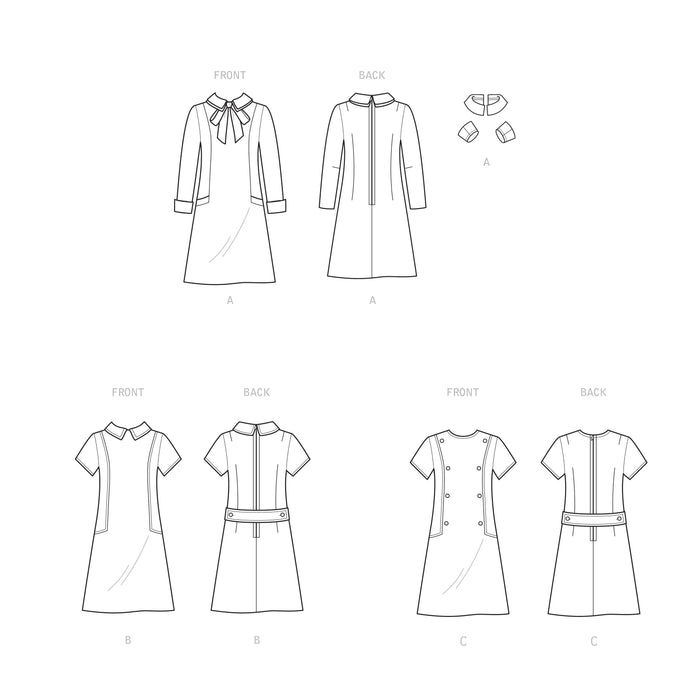 Simplicity Sewing Pattern 9371 Misses' and Women's Dress with Collar, Cuff and Sleeve Variations from Jaycotts Sewing Supplies