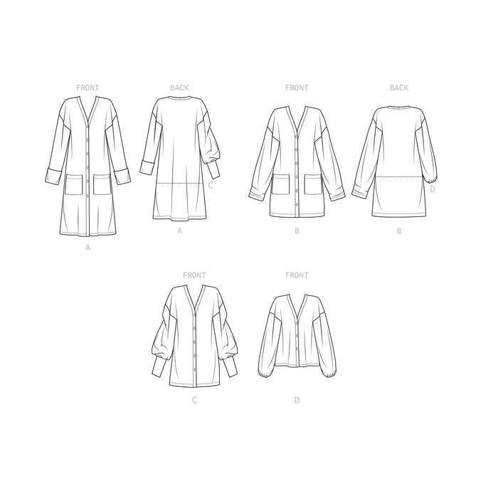 Simplicity Sewing Pattern 9373 Misses' Knit Cardigans from Jaycotts Sewing Supplies