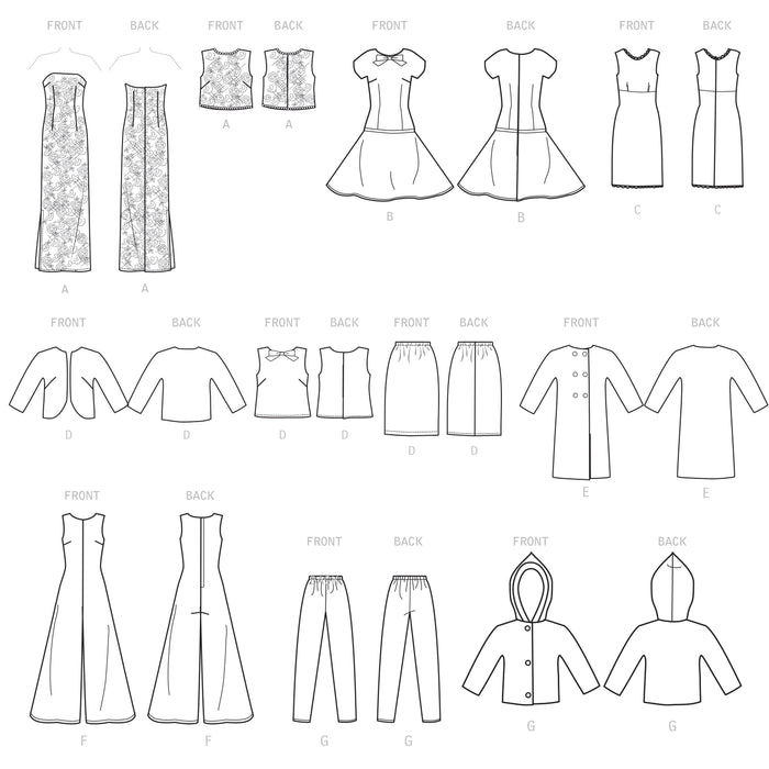 Simplicity Sewing Pattern 9395 Aprons for Misses, Children and 18" Doll from Jaycotts Sewing Supplies