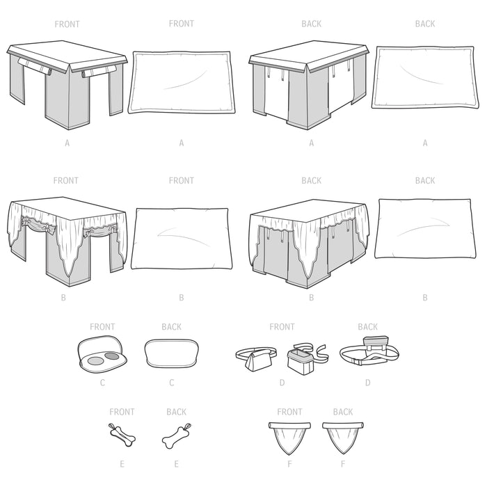 Simplicity Pattern 9446 Pet Crate Covers and Accessories from Jaycotts Sewing Supplies