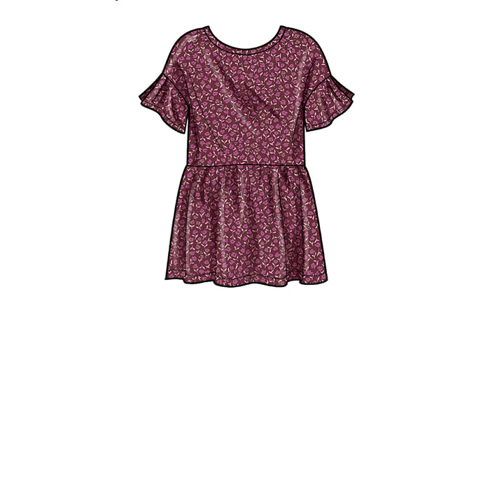 Simplicity Pattern 9454 Children's and Misses' Dress and Top from Jaycotts Sewing Supplies
