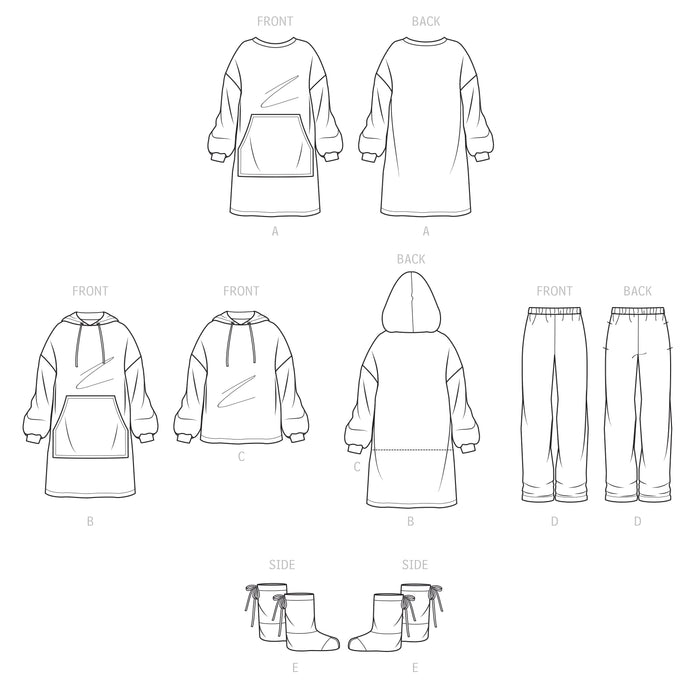 Simplicity Pattern 9456 Unisex Oversized Hoodies from Jaycotts Sewing Supplies