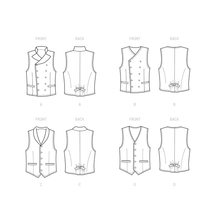Simplicity Sewing Pattern 9457 Men's Waistcoats from Jaycotts Sewing Supplies