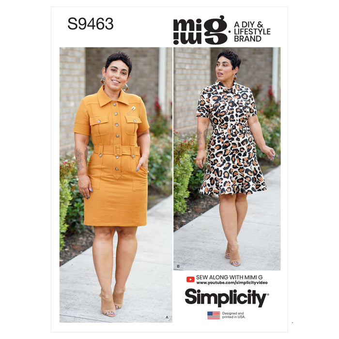 Simplicity Sewing Pattern 9463 Misses Shirt Dress with Belt from Jaycotts Sewing Supplies