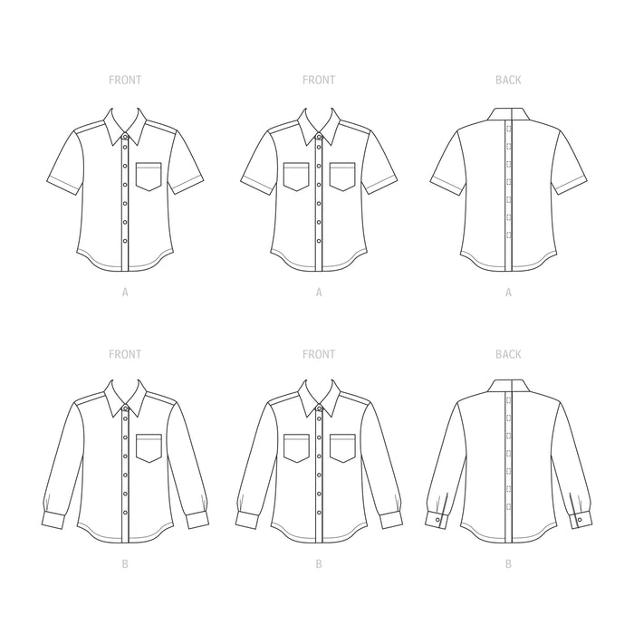 Simplicity Sewing Pattern 9487 Unisex Adaptive Shirt from Jaycotts Sewing Supplies