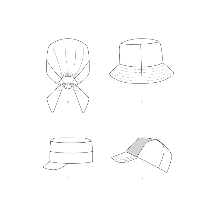 Simplicity 9509 Adult and Children Hats pattern from Jaycotts Sewing Supplies