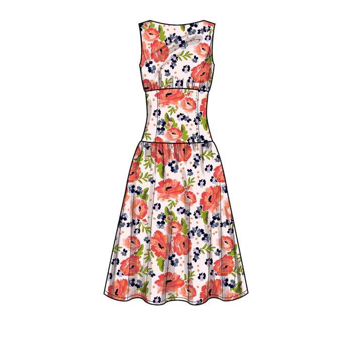 Simplicity pattern 9543 Midi or Knee Length Dresses from Jaycotts Sewing Supplies