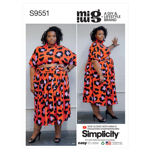 Simplicity 9551 Women's Tops, Skirt and Shorts pattern from Jaycotts Sewing Supplies