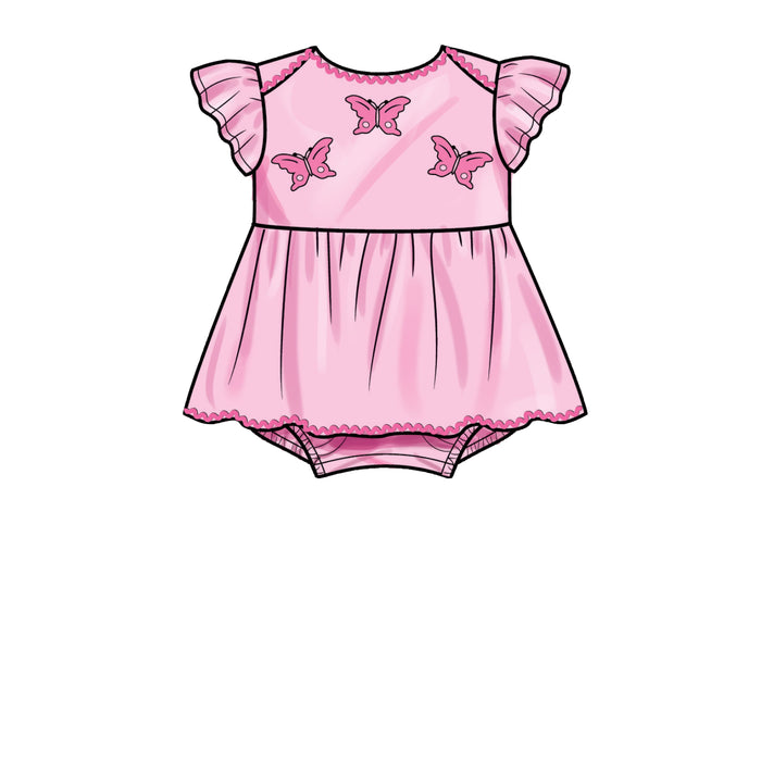 Simplicity 9557 Babies' Romper pattern from Jaycotts Sewing Supplies