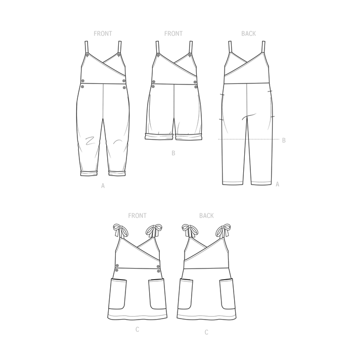 Simplicity 9558 Toddlers' and Children's Jumpsuit, Romper and Jumper from Jaycotts Sewing Supplies