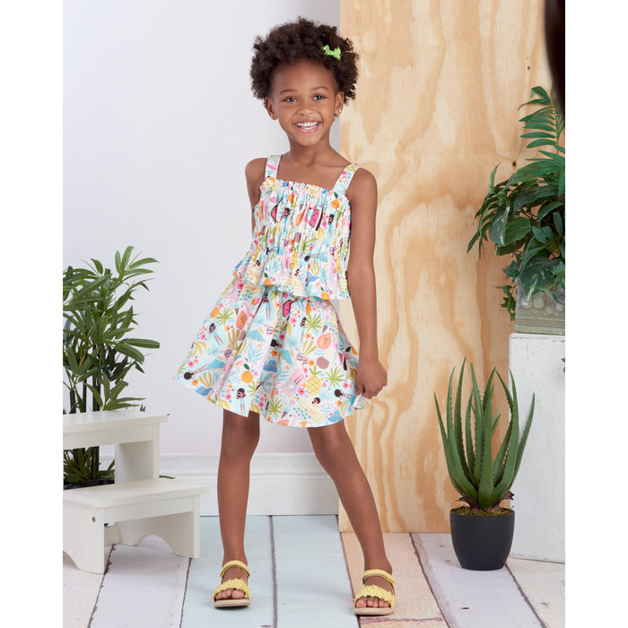 Simplicity 9560 Girls' Dress, Top and Skirt pattern from Jaycotts Sewing Supplies
