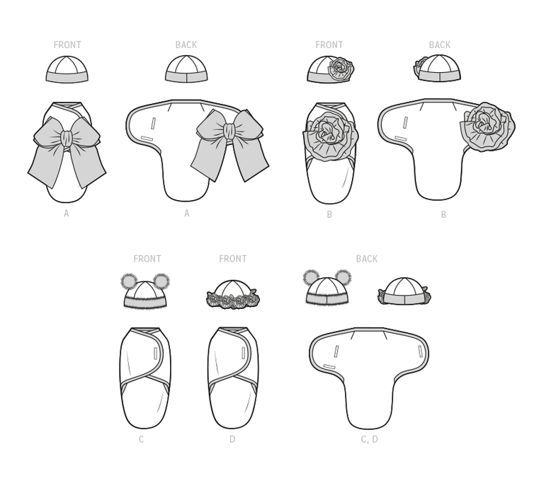 Simplicity Sewing Pattern 9591 Babies' Buntings and Hats from Jaycotts Sewing Supplies