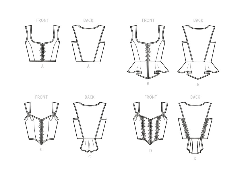 Simplicity Sewing Pattern 9592 Misses' Corsets from Jaycotts Sewing Supplies