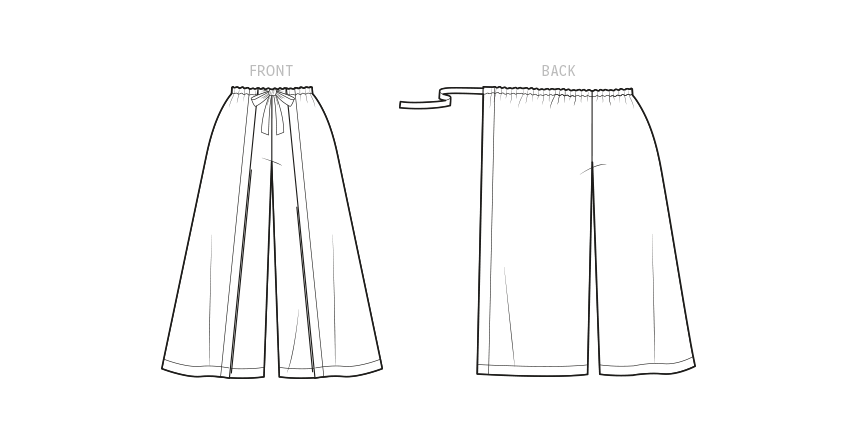Simplicity Sewing Pattern 9595 Misses' Super Jiffy Wrap and Tie Pantskirt from Jaycotts Sewing Supplies