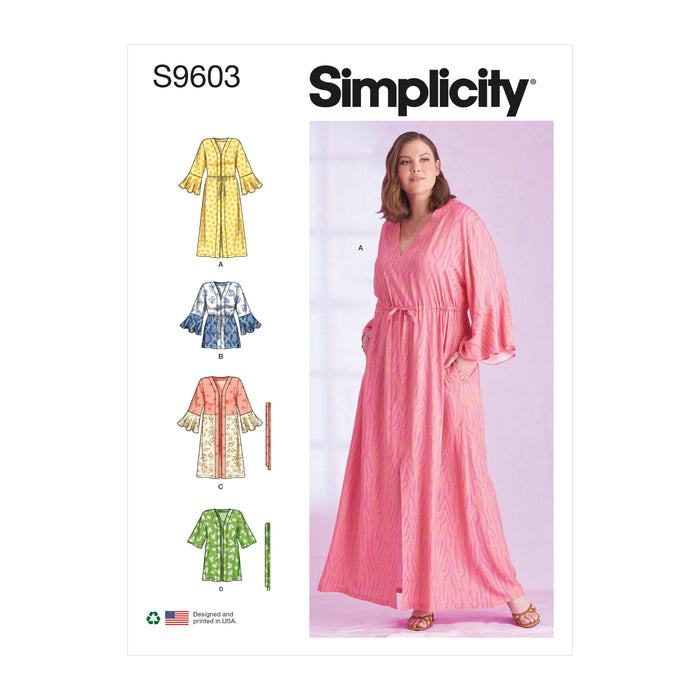 Simplicity Sewing Pattern 9603 Women's Caftans and Wraps from Jaycotts Sewing Supplies