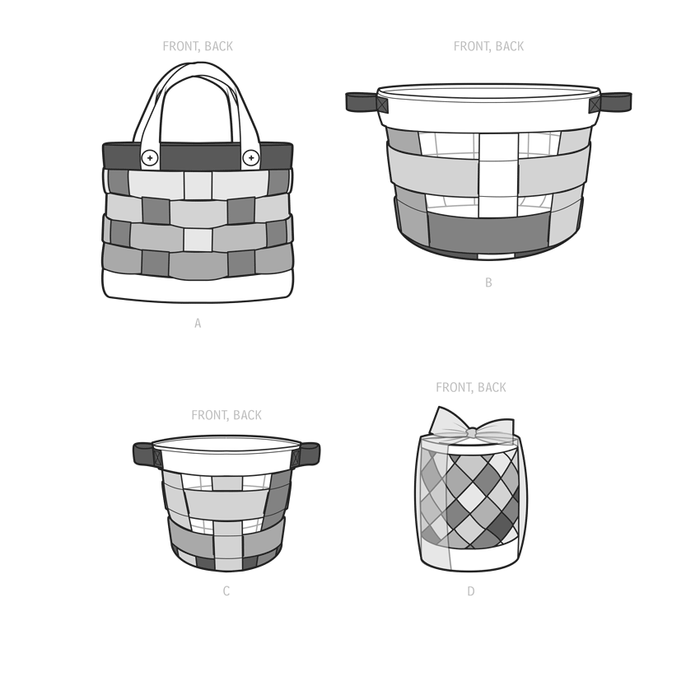 Simplicity sewing pattern 9623 Fabric Baskets by Carla Reiss Design from Jaycotts Sewing Supplies