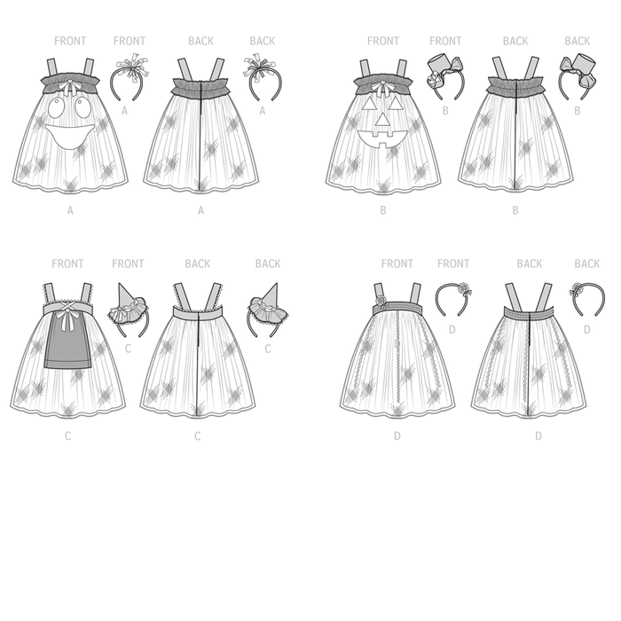 Simplicity9625 Toddlers' Halloween Costumes Pattern by Andrea Schewe Designs from Jaycotts Sewing Supplies