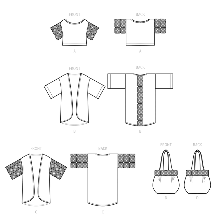 Simplicity sewing pattern 9633 Misses' Crochet and Sew Top, Jacket and Bag from Jaycotts Sewing Supplies
