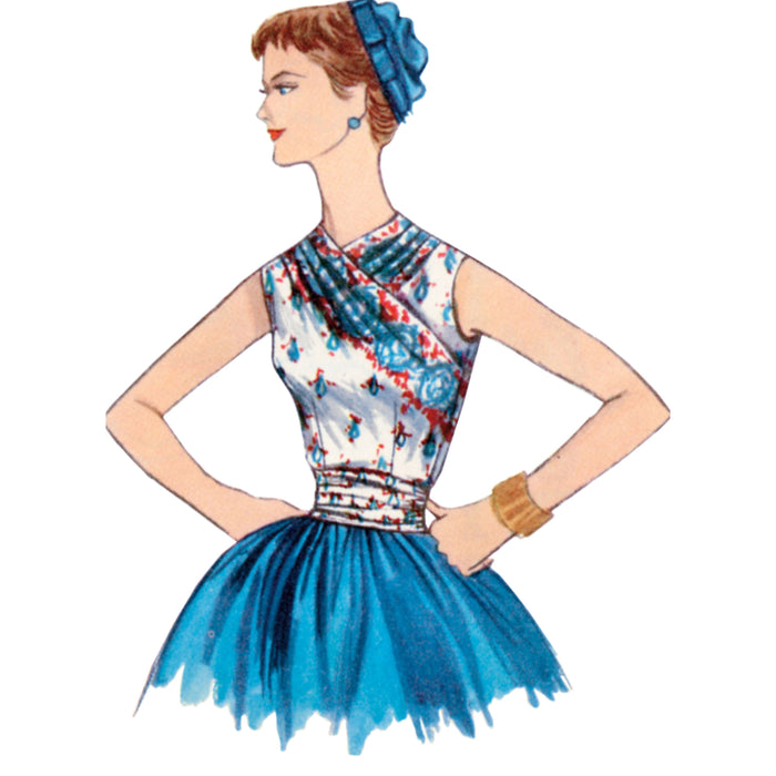 Simplicity sewing pattern 9634 Misses' Vintage Blouses and Cummerbund from Jaycotts Sewing Supplies