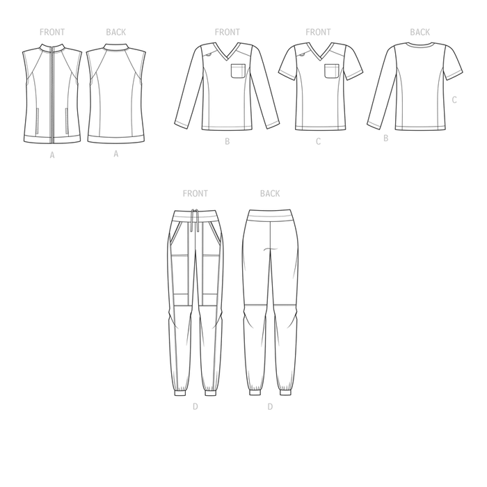 Simplicity 9650 Unisex Scrubs sewing pattern from Jaycotts Sewing Supplies