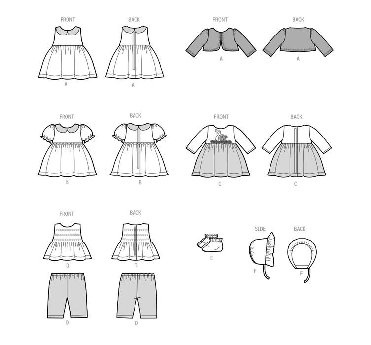 Simplicity pattern 9660 Baby Doll Clothes from Jaycotts Sewing Supplies