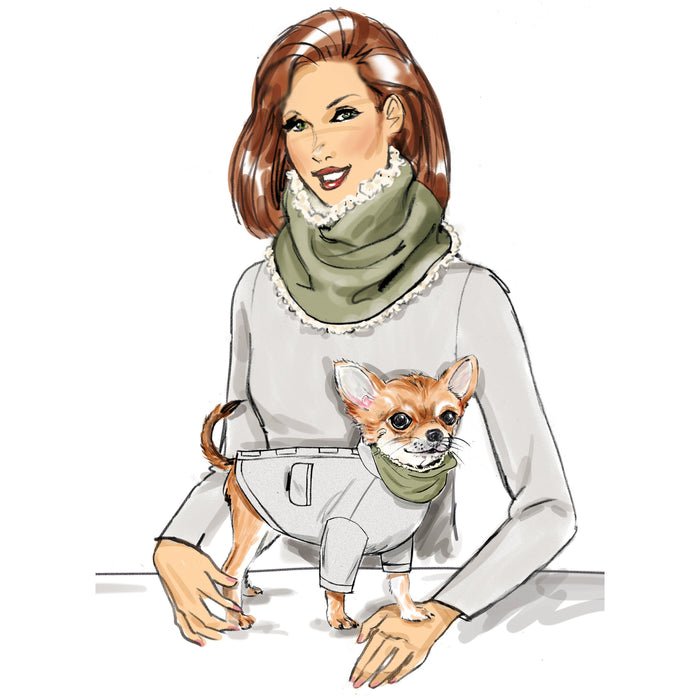 Simplicity pattern 9663 Pet Coats with Optional Hoods and Cowls from Jaycotts Sewing Supplies