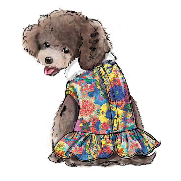 Simplicity pattern 9663 Pet Coats with Optional Hoods and Cowls from Jaycotts Sewing Supplies