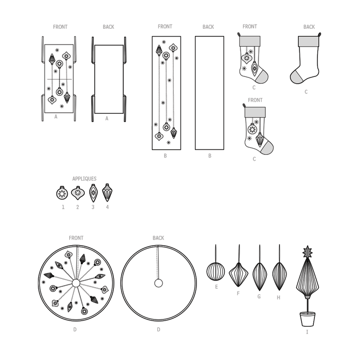 Simplicity pattern 9669 Christmas Decor from Jaycotts Sewing Supplies