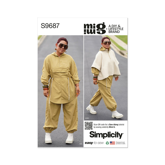 Simplicity pattern 9687 Misses' Jacket, Poncho and Pants by Mimi G from Jaycotts Sewing Supplies
