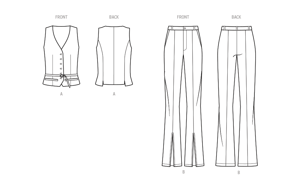 Simplicity pattern 9689 Misses' and Women's Vest and Pants from Jaycotts Sewing Supplies