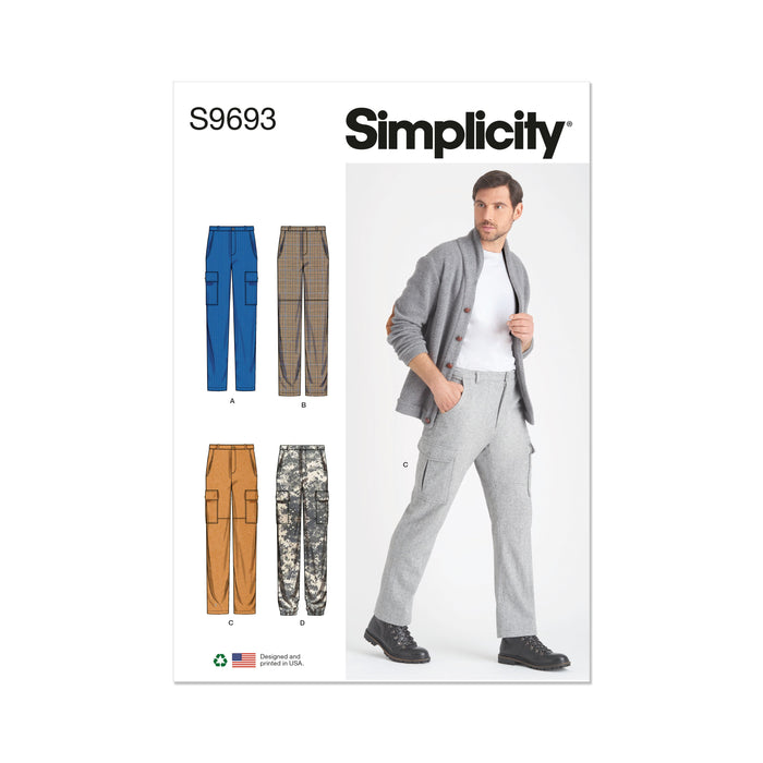 Simplicity pattern 9693 Men's Cargo Pants from Jaycotts Sewing Supplies