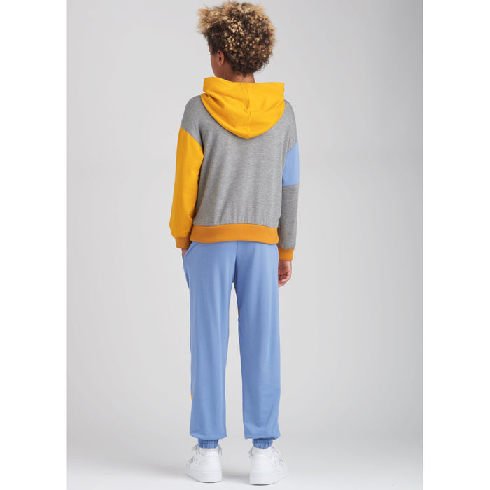 Simplicity pattern 9695 Girls' and Boys' Hoodie and Jogger Set from Jaycotts Sewing Supplies