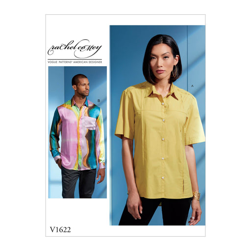 Vogue Pattern 1622 Fitted button-front shirt from Jaycotts Sewing Supplies