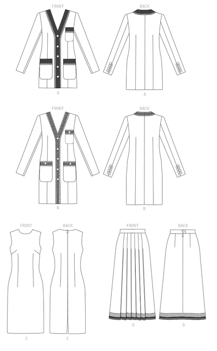 Vogue 1643 Misses'/ Petite Jacket, Dress and Skirt pattern from Jaycotts Sewing Supplies