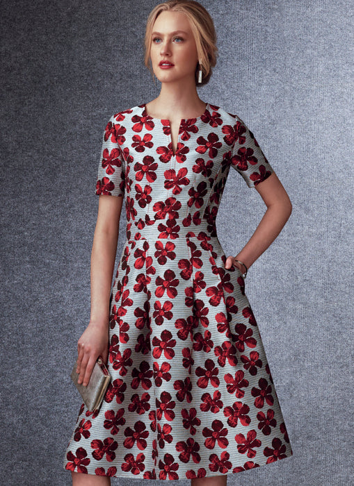 Vogue sewing pattern 1737 Fit-And-Flare Dresses with Waistband and Pockets from Jaycotts Sewing Supplies