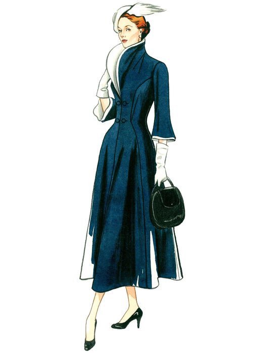 Vogue 1940'S Vintage pattern 1738 Wide-Collar, Fit-and-Flare Dress from Jaycotts Sewing Supplies