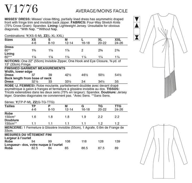 Vogue 1776 Dress Pattern from Jaycotts Sewing Supplies