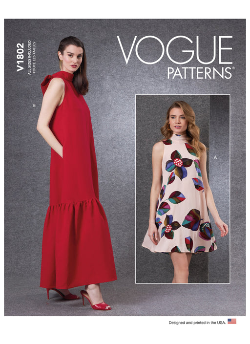 Vogue Sewing pattern 1802 Misses' Dresses from Jaycotts Sewing Supplies