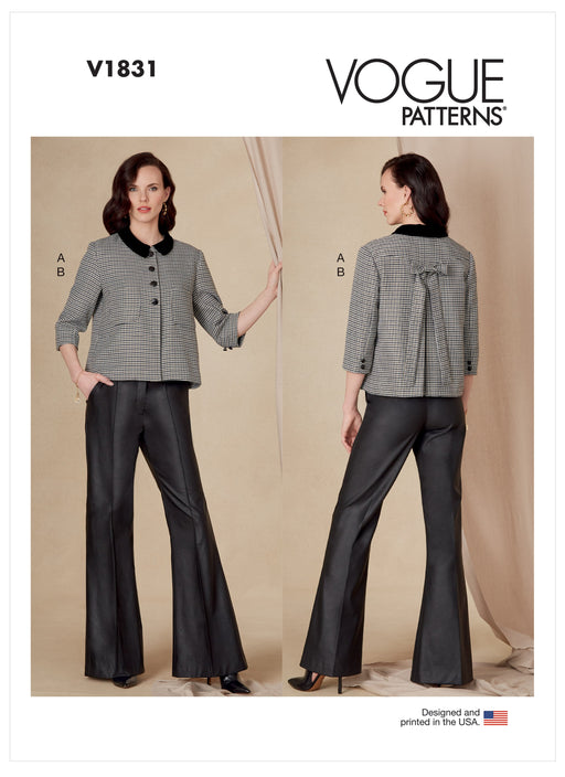 Vogue Sewing pattern 1831 Misses' / Petite Jacket and Trousers from Jaycotts Sewing Supplies