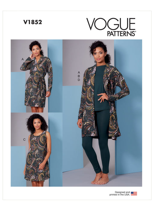 Vogue 1852 Misses \ Petite Wrap Robe and Sleepwear pattern from Jaycotts Sewing Supplies