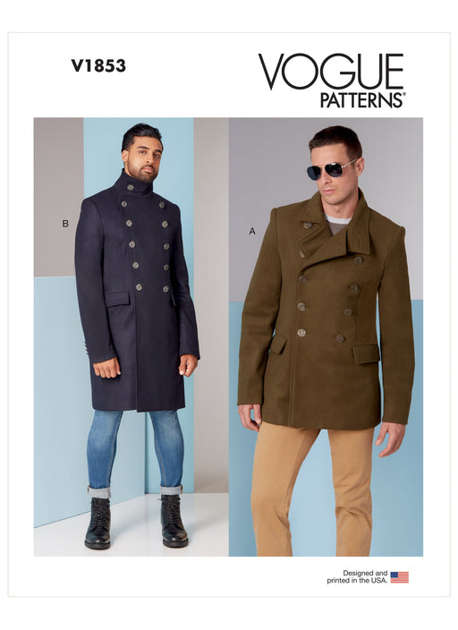 Vogue 1853 Mens Coat pattern from Jaycotts Sewing Supplies
