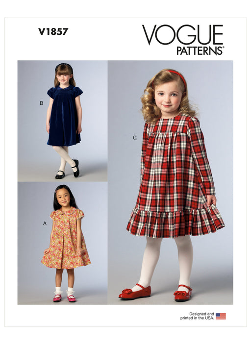 Vogue 1857 Childrens and Girls Dress pattern from Jaycotts Sewing Supplies