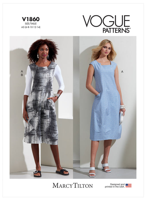 Vogue Sewing Pattern 1860 Misses' Dress and Knit Top from Jaycotts Sewing Supplies