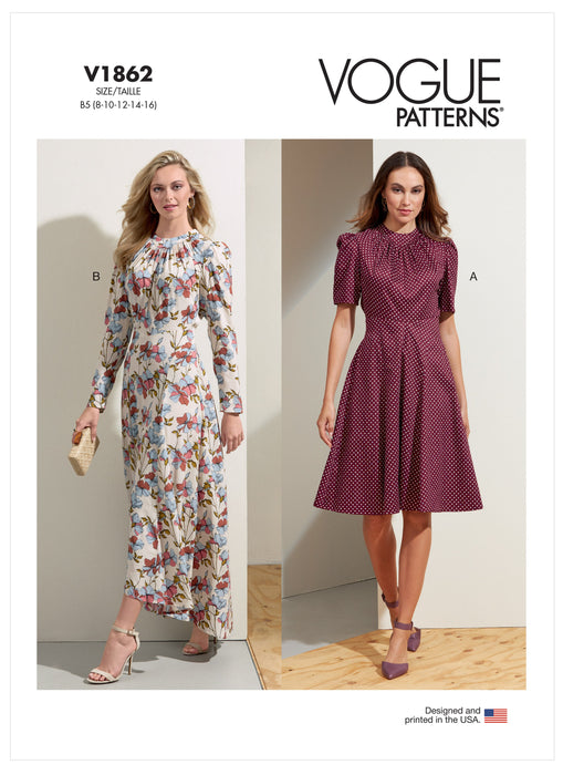 Vogue Sewing Pattern 1862 Misses' Dress from Jaycotts Sewing Supplies