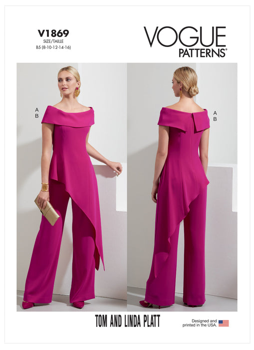 Vogue Sewing Pattern 1869 Misses' and Misses' Petite Top and Pants from Jaycotts Sewing Supplies