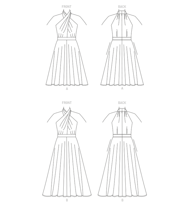 Vogue sewing pattern 1883 Criss Cross Halter Dress from Jaycotts Sewing Supplies