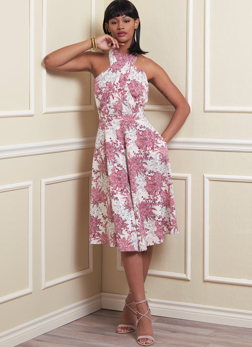 Vogue sewing pattern 1883 Criss Cross Halter Dress from Jaycotts Sewing Supplies