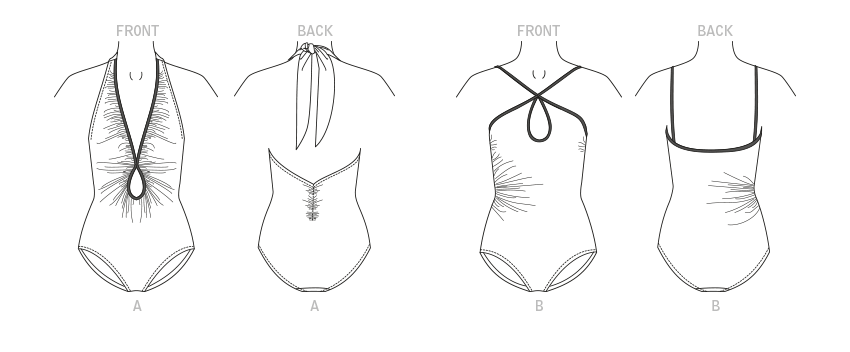 Vogue sewing pattern 1894 Misses' Swimsuits from Jaycotts Sewing Supplies